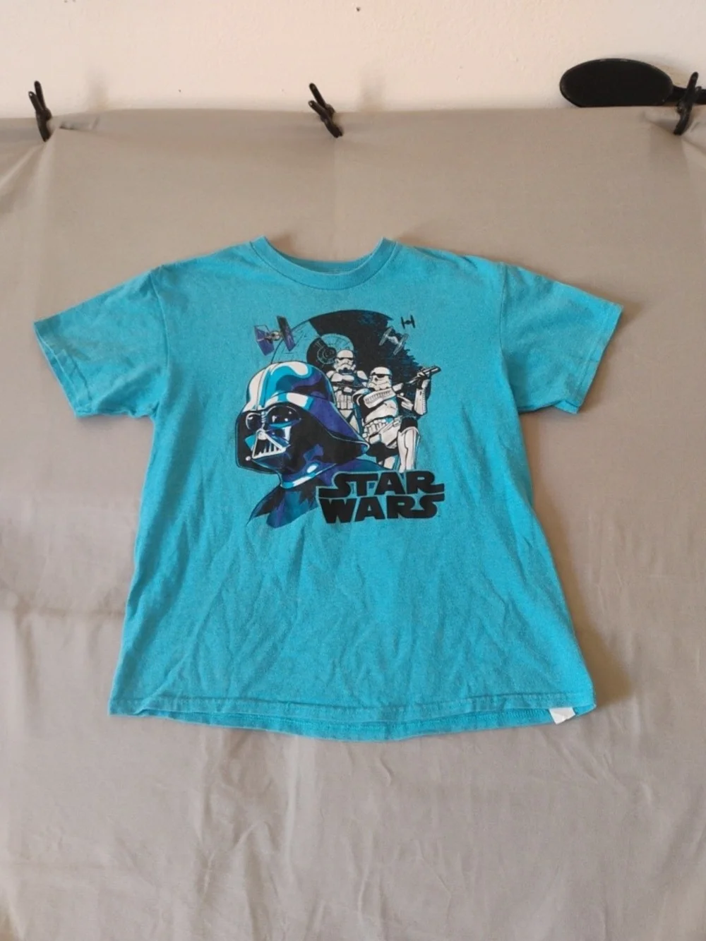Star Wars Boys' Teal Graphic Tee with Darth Vader